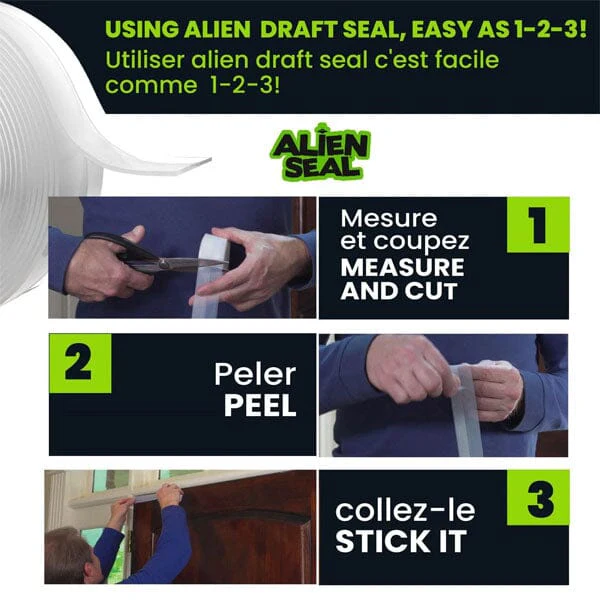 Alien Tape Waterproof Draft Seal For Doors & Windows (49ft) - Image 3