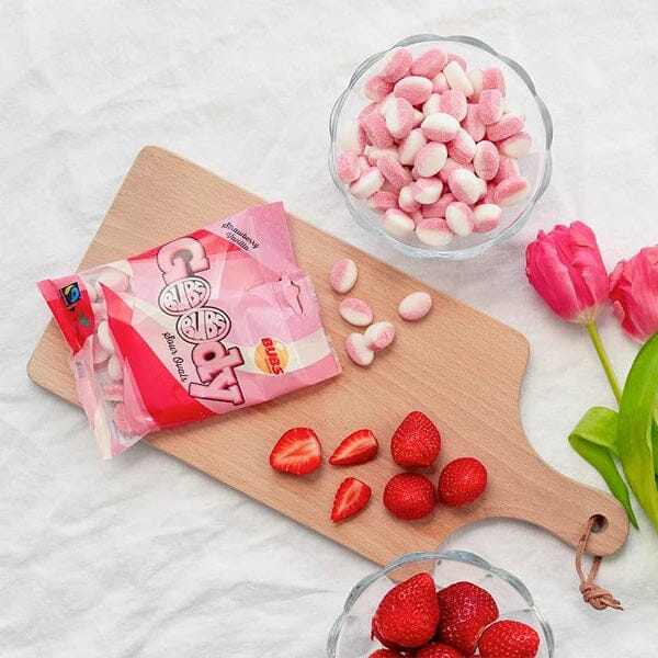 BUBS Godis: Sour Strawberry Vanilla Goody Ovals (90g) Made in Sweden - Image 3