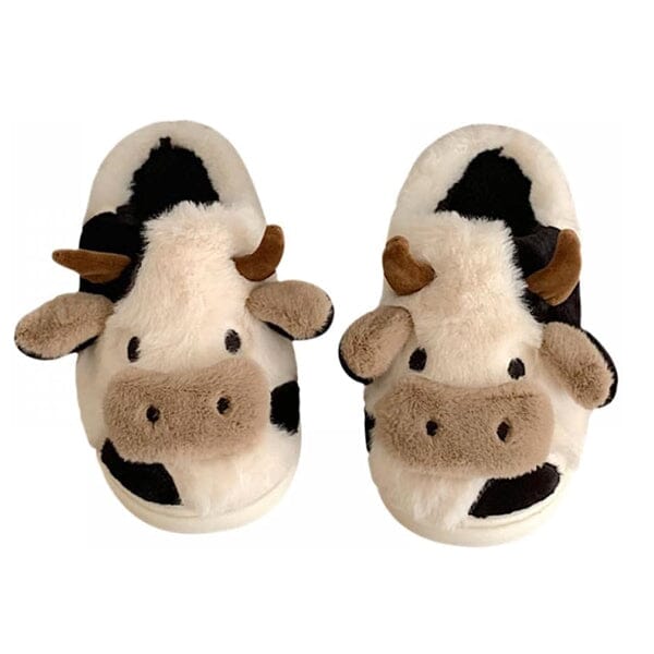 Cartoon Cow Plush Slippers | As Seen On Social - Image 9