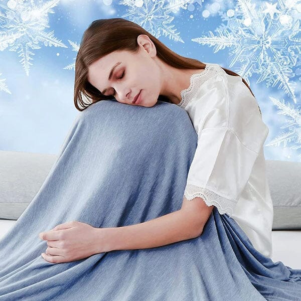 Cool Chill Cooling Lightweight Breathable Summer Blanket in Grey - Image 3