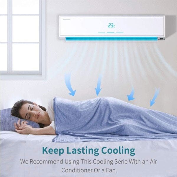 Cool Chill Cooling Lightweight Breathable Summer Blanket in Grey - Image 4