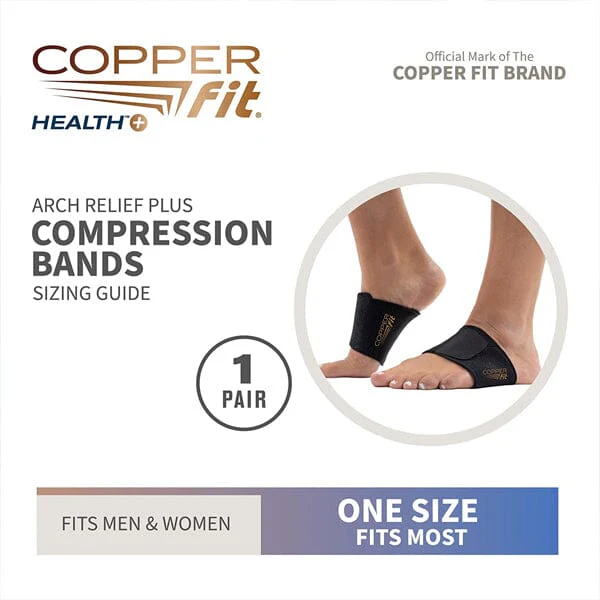 Copper Fit® Arch Relief Plus Orthotic Support Foot Compression Bands (1 Pair) - Image 4