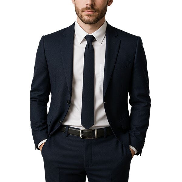 FlexClick Unisex Adjustable Micro-Increment Black Leather Belt (1pc) Fits 28" to 46" Waist - Image 3