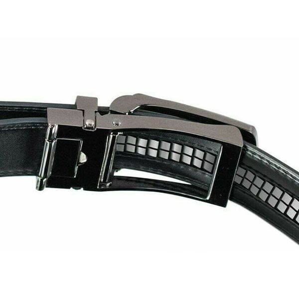 FlexClick Unisex Adjustable Micro-Increment Black Leather Belt (1pc) Fits 28" to 46" Waist - Image 8