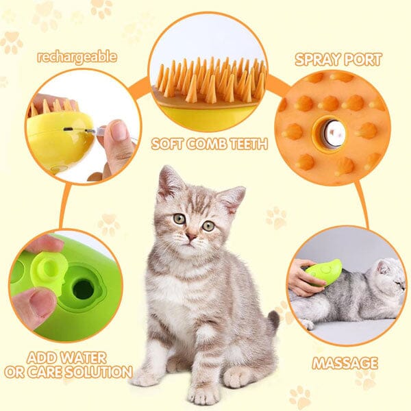 SteamyTails: Silicone Steam Grooming Brush For Cats & Dogs - Image 6