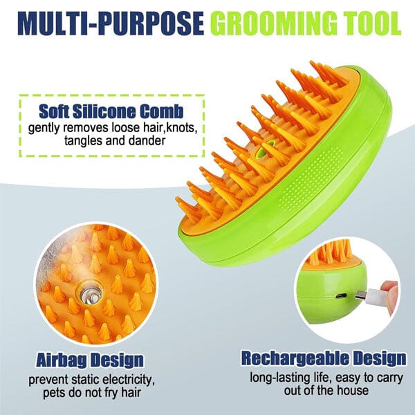 SteamyTails: Silicone Steam Grooming Brush For Cats & Dogs - Image 7