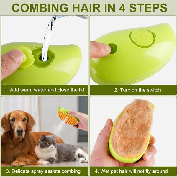 SteamyTails: Silicone Steam Grooming Brush For Cats & Dogs - Image 8