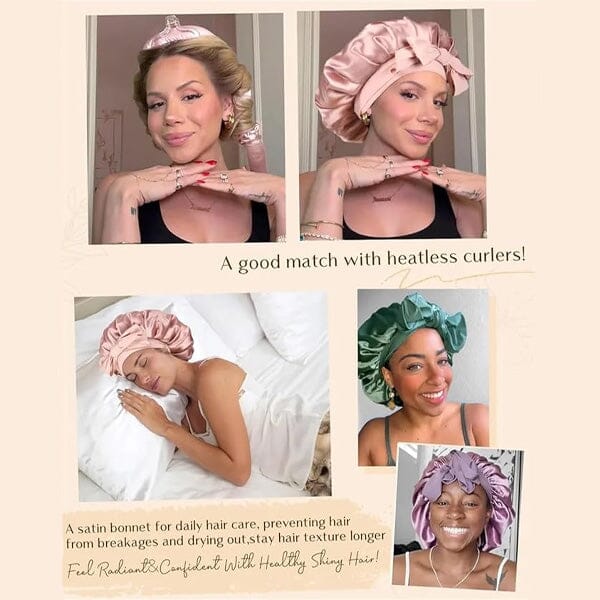 WOW NiteGlam: Silky Satin Sleep Bonnet - Image 6
